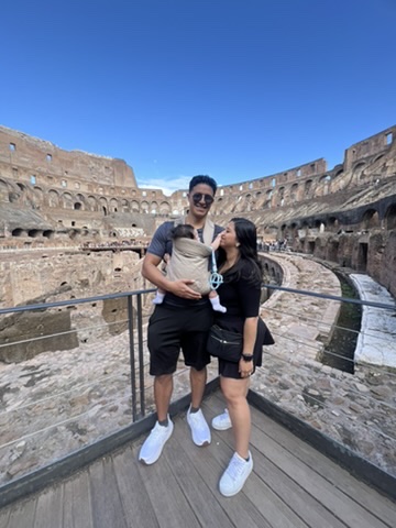 Exploring Rome with our baby