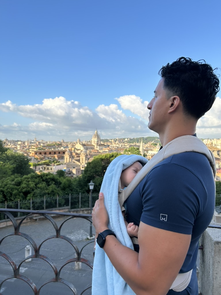 Exploring Rome with our baby